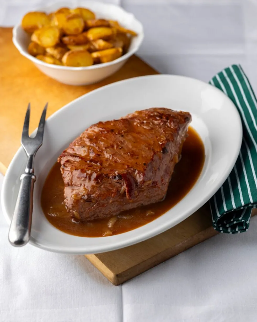Zwiebelrostbraten mit Soße